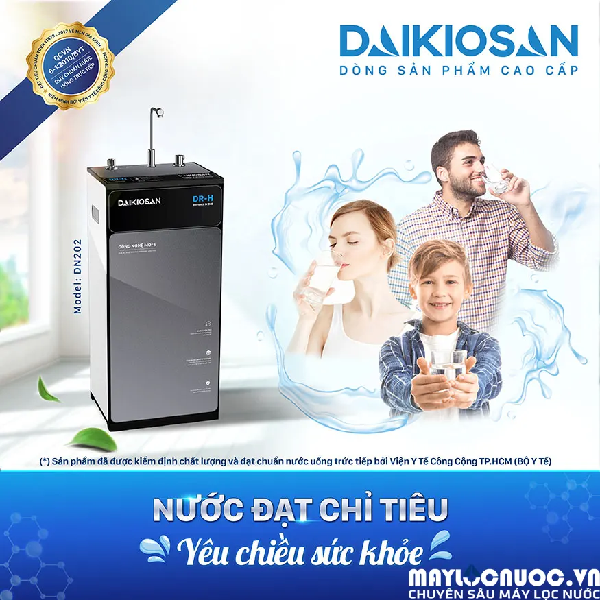Máy lọc nước RO Dr.H nóng nguội 3D Daikiosan DN202